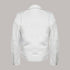 Men's Stylish Casual White Leather Biker Jacket